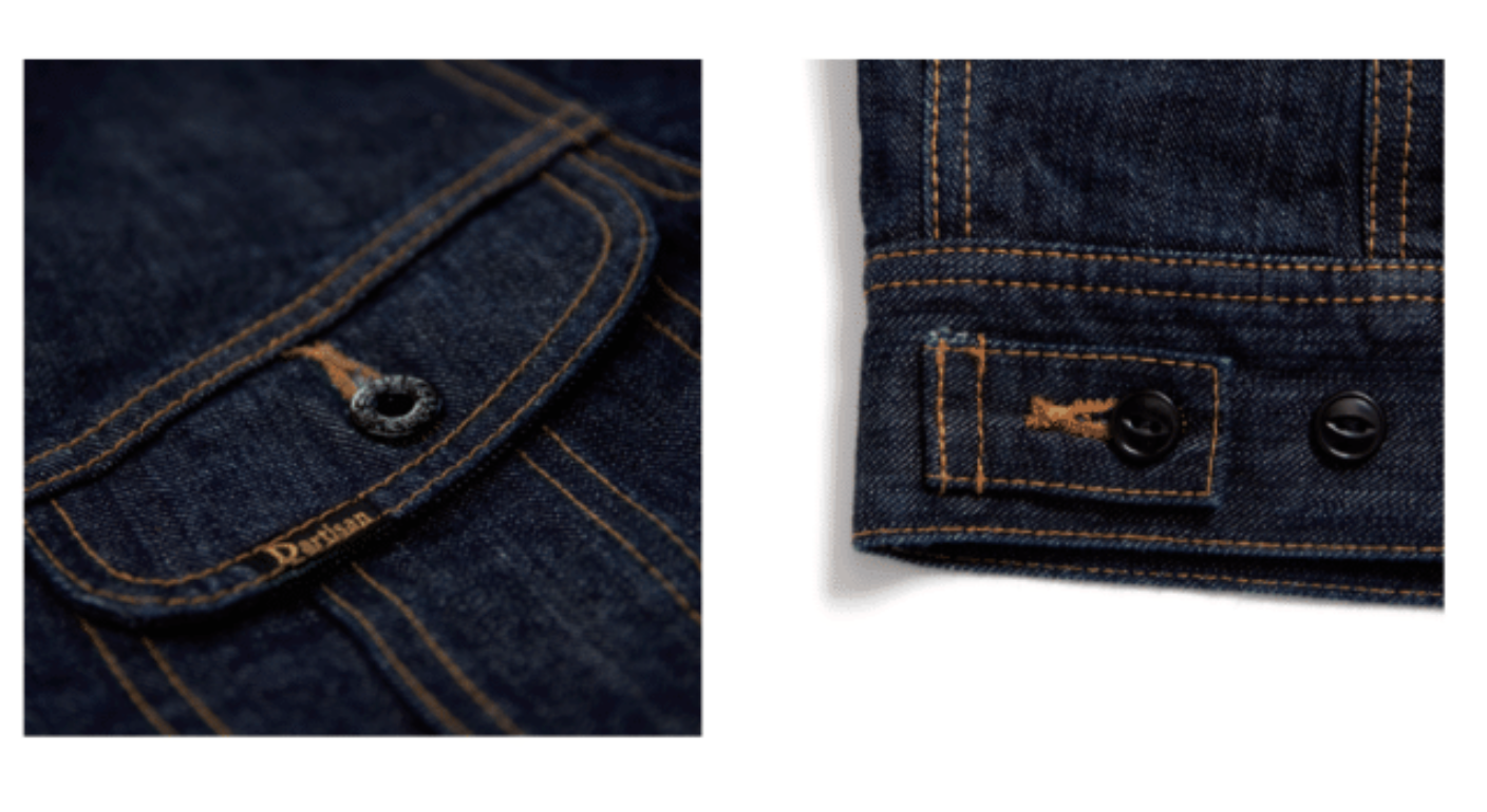 STUDIO D'ARTISAN - PRE-ORDER: 14oz Left-Hand Twill Blanket Denim Rider's Jacket - Tempo