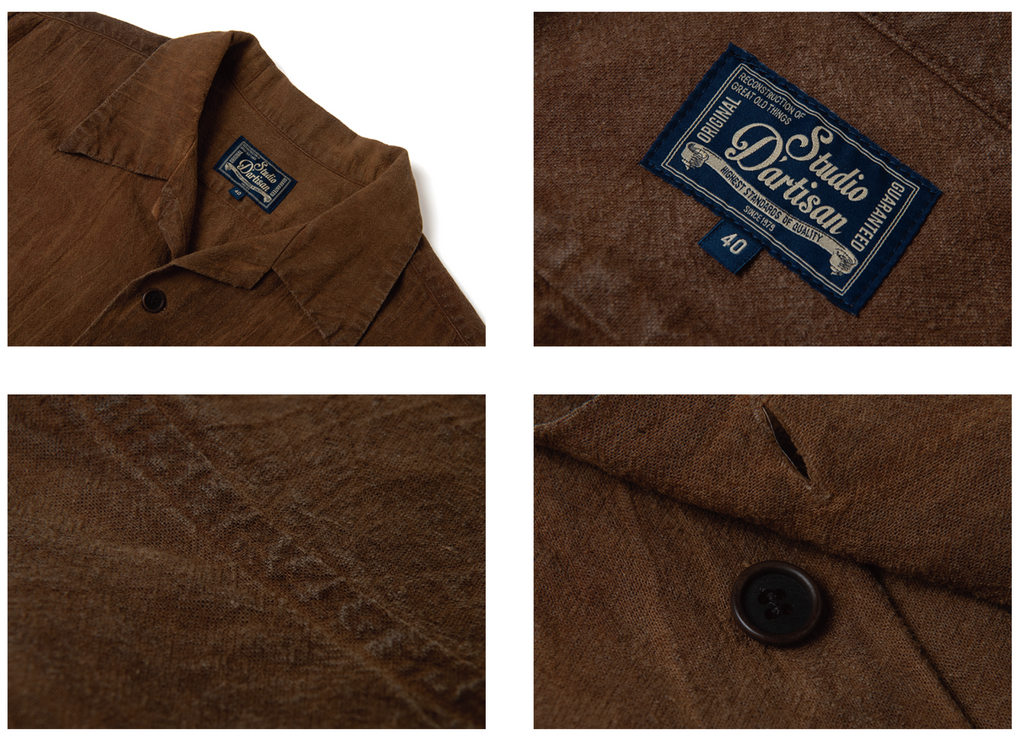 PRE-ORDER: KAKISHIBU-ZOME OPEN COLLAR SHIRT