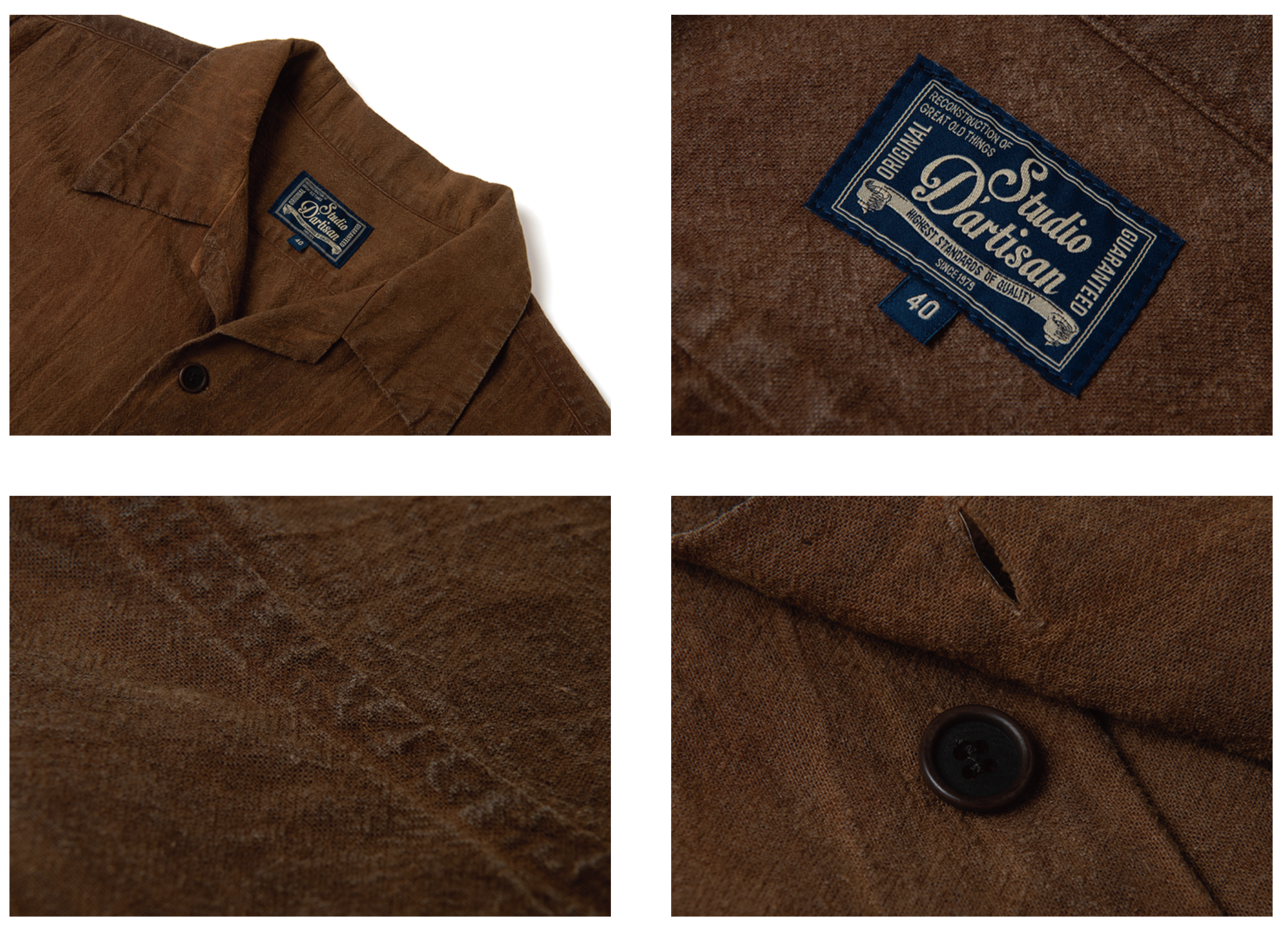 PRE-ORDER: KAKISHIBU-ZOME OPEN COLLAR SHIRT