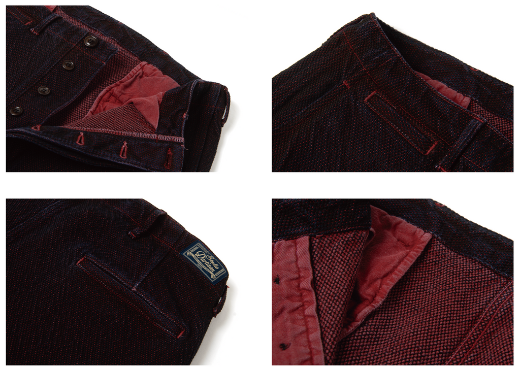 PRE-ORDER: BENGALA-DYED SASHIKO PANTS