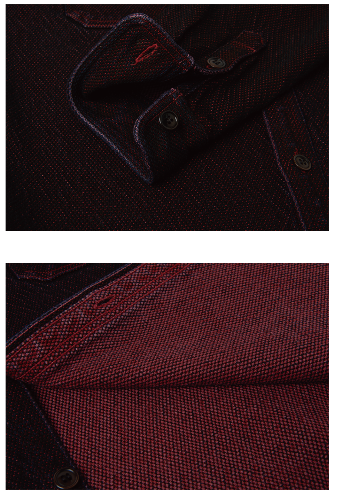 BENGALA-DYED SASHIKO SHIRT