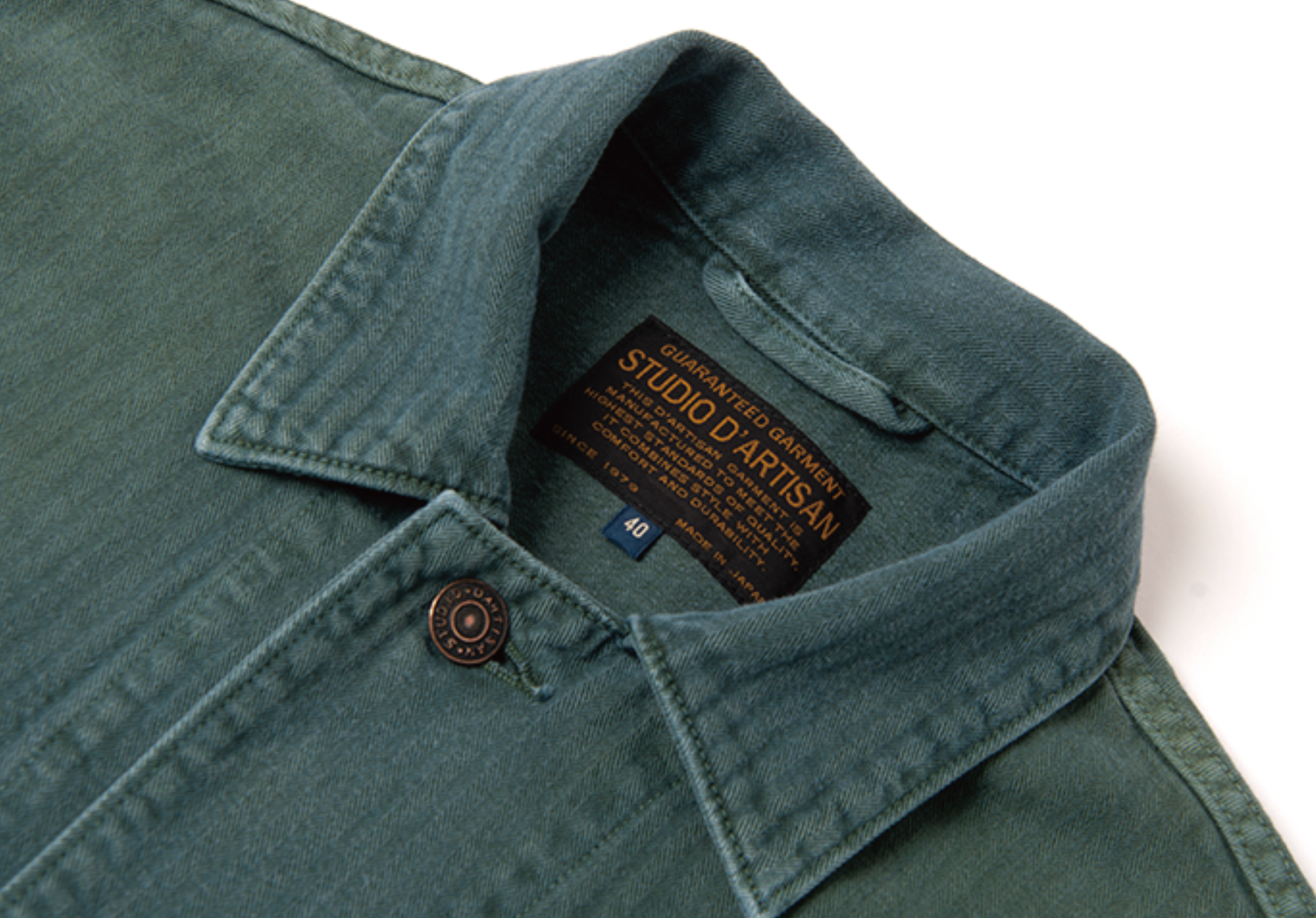 PRE-ORDER: INDIGO-GREEN MILITARY JACKET