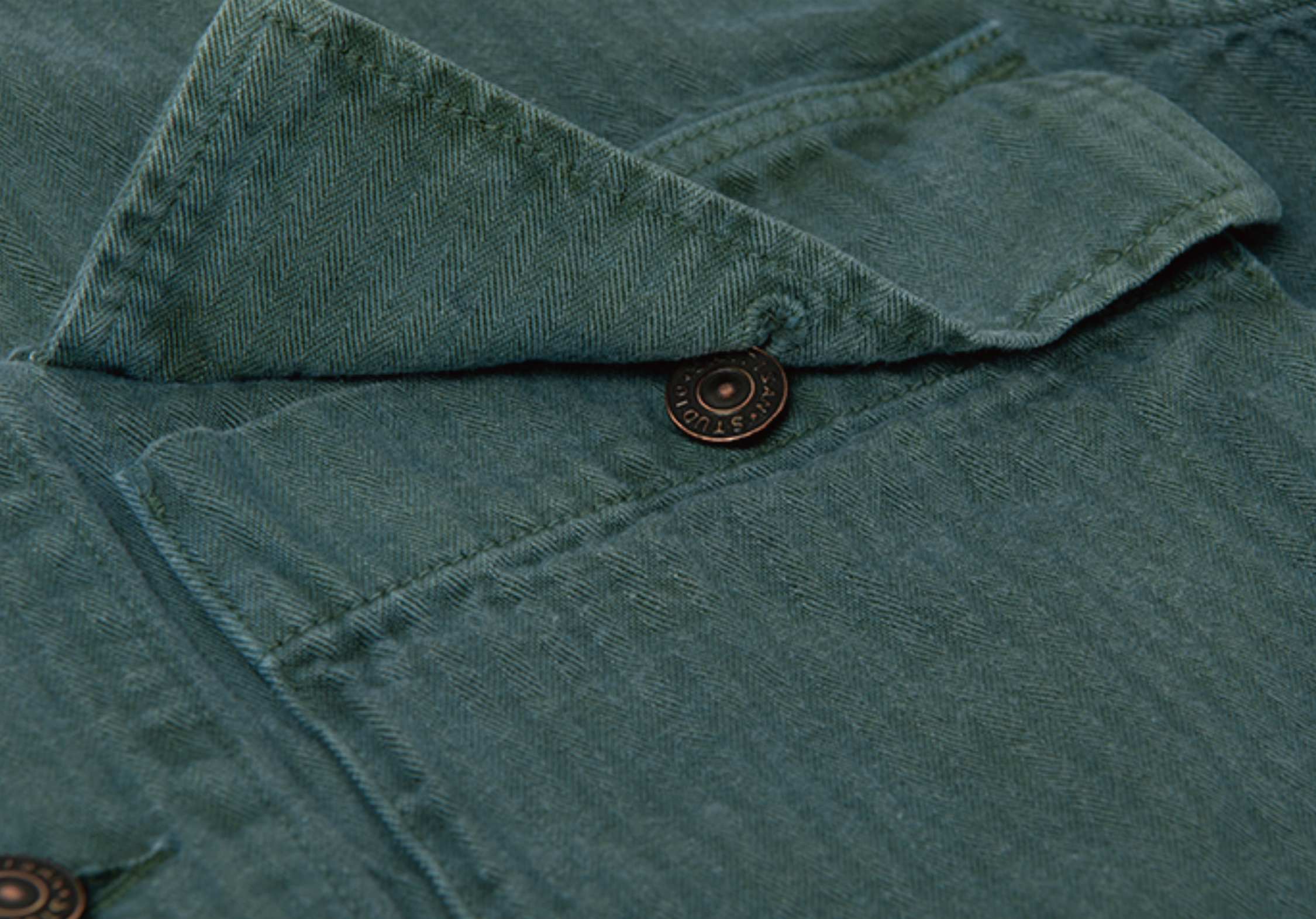 PRE-ORDER: INDIGO-GREEN MILITARY JACKET