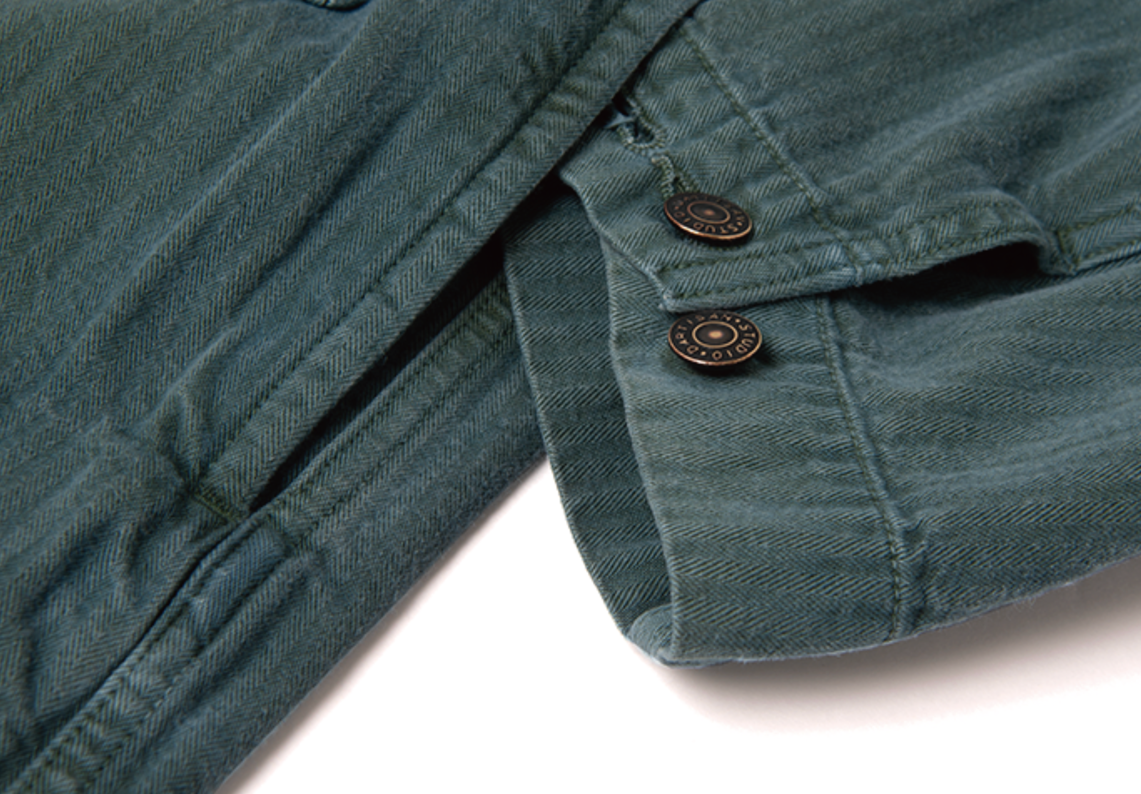 PRE-ORDER: INDIGO-GREEN MILITARY JACKET