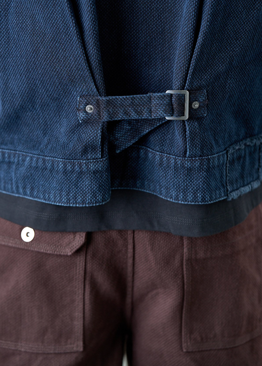 HELD IN FORM - Kuzushi Type II Jacket - Woven Sashiko Overdyed Natural Indigo - Tempo