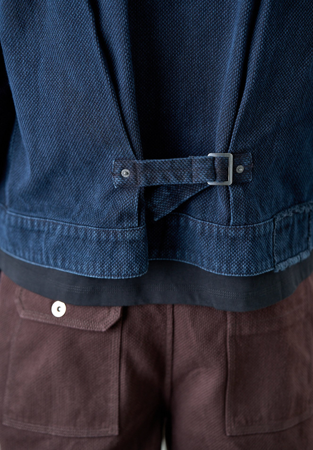 HELD IN FORM - Kuzushi Type II Jacket - Woven Sashiko Overdyed Natural Indigo - Tempo