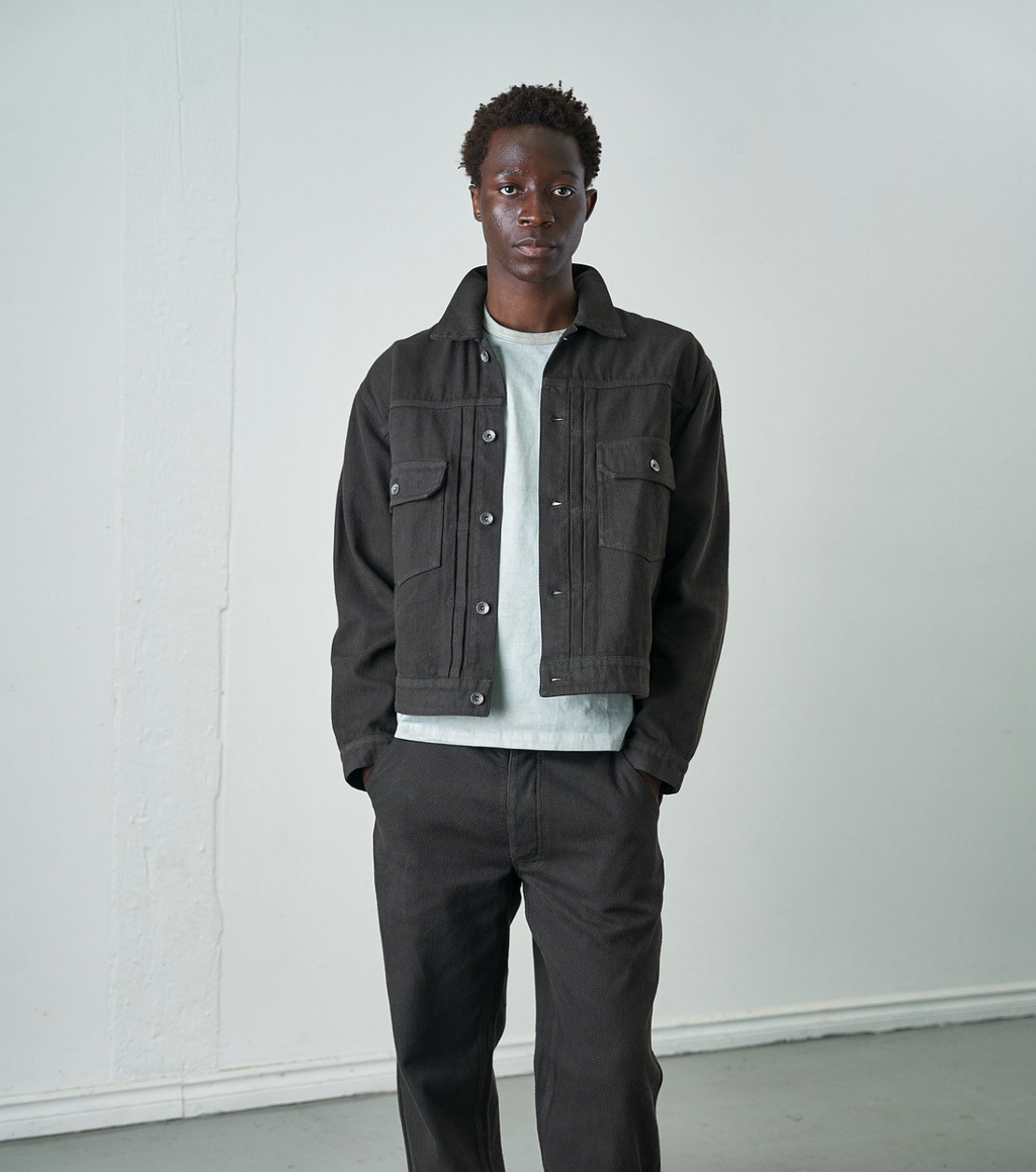 HELD IN FORM - Kuzushi Type II Jacket - Woven Sashiko Espresso - Tempo