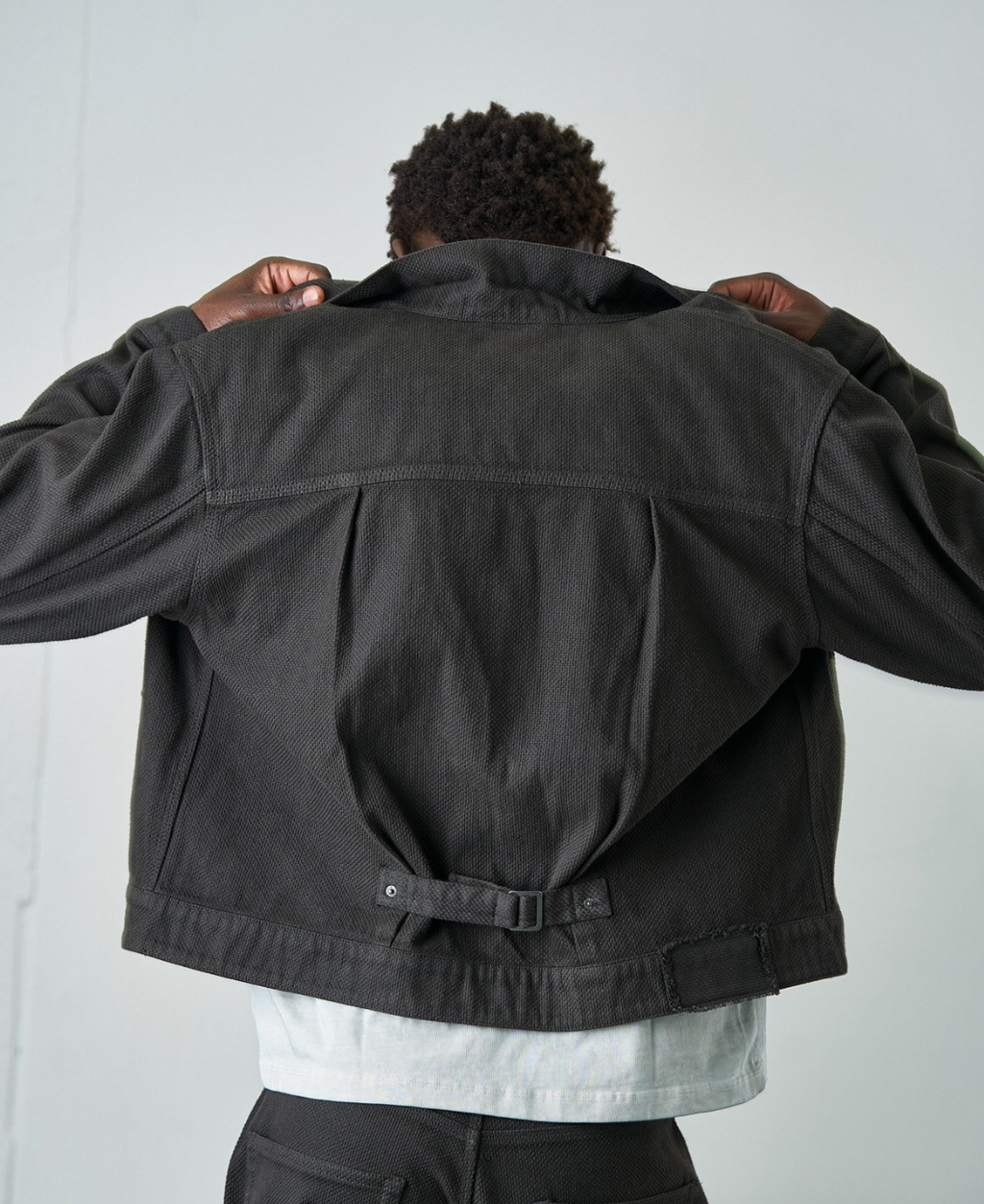 HELD IN FORM - Kuzushi Type II Jacket - Woven Sashiko Espresso - Tempo