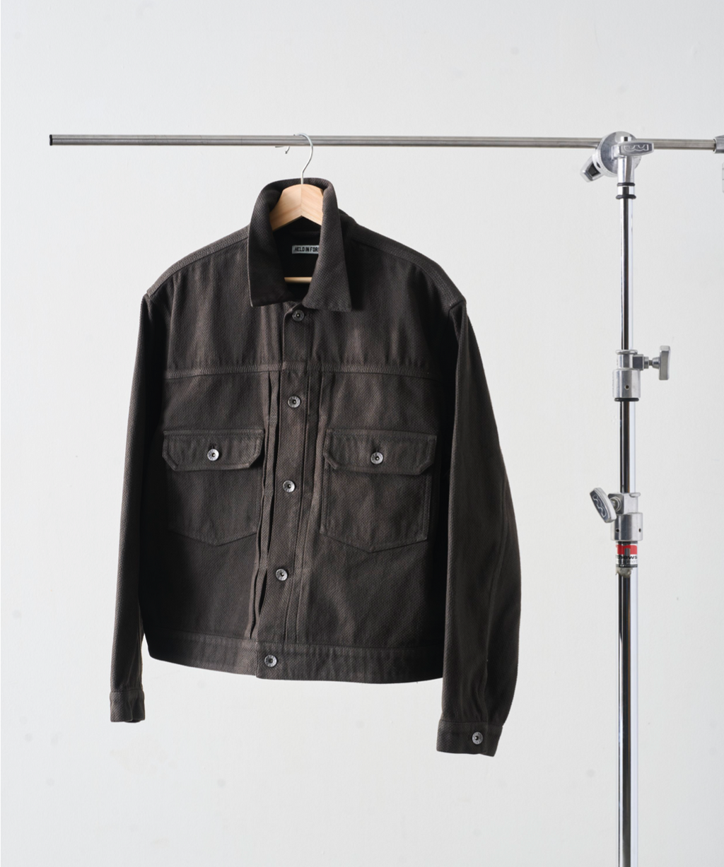 HELD IN FORM - Kuzushi Type II Jacket - Woven Sashiko Espresso - Tempo