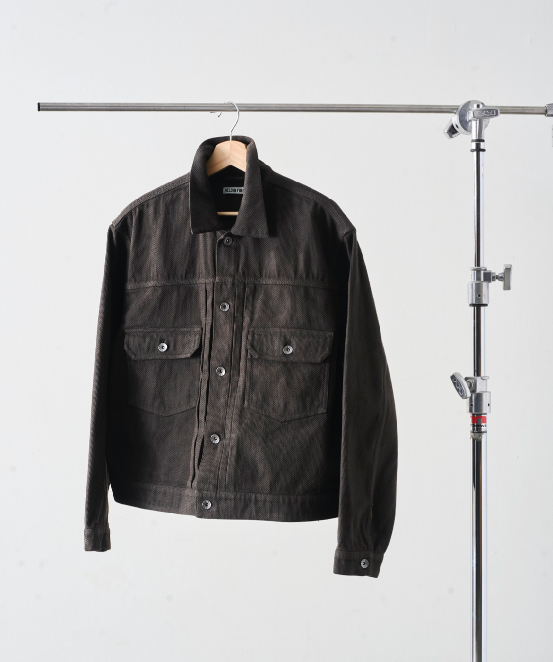 HELD IN FORM - Kuzushi Type II Jacket - Woven Sashiko Espresso - Tempo