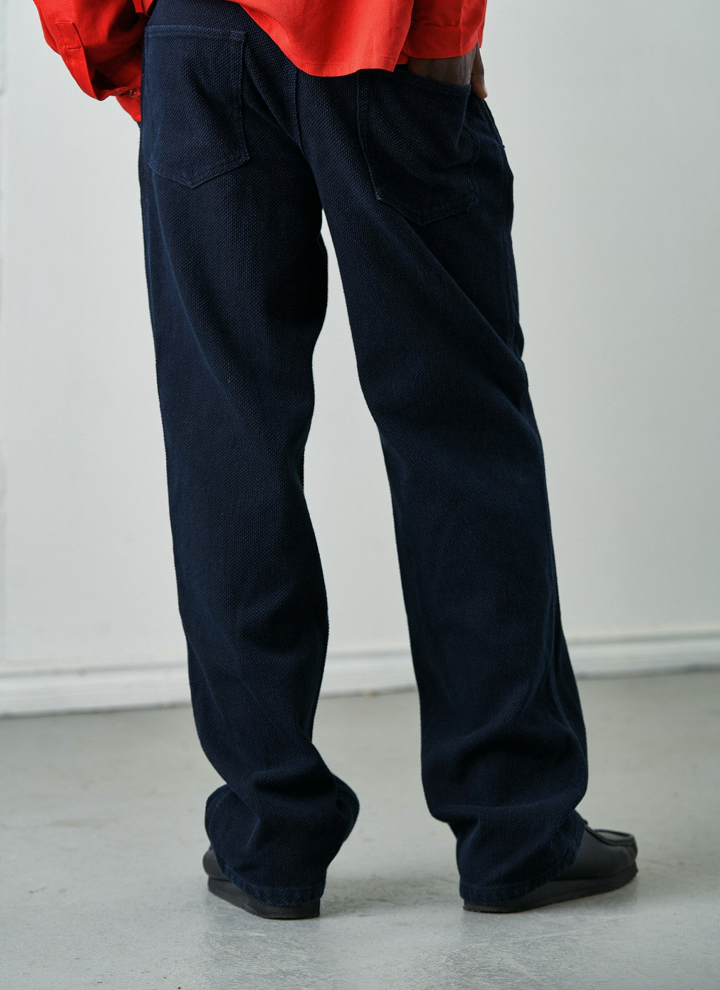 HELD IN FORM - Kuzushi 5 Pocket Pant - Woven Sashiko Overdyed Natural Indigo - Tempo