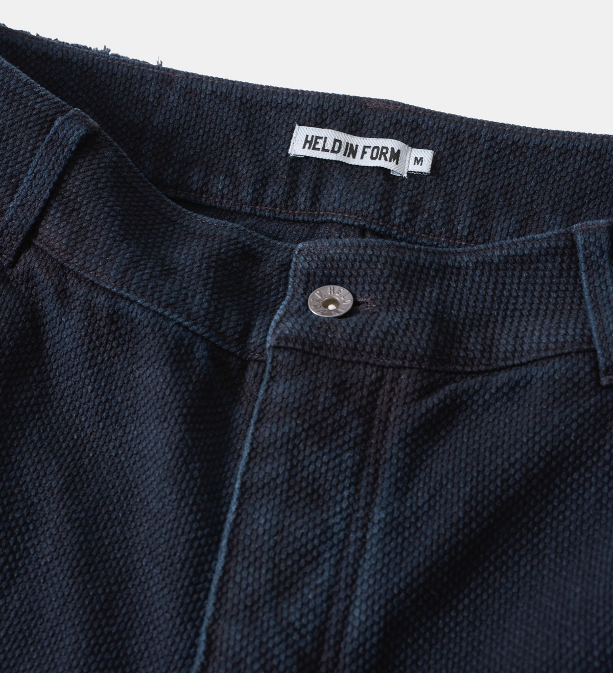 HELD IN FORM - Kuzushi 5 Pocket Pant - Woven Sashiko Overdyed Natural Indigo - Tempo