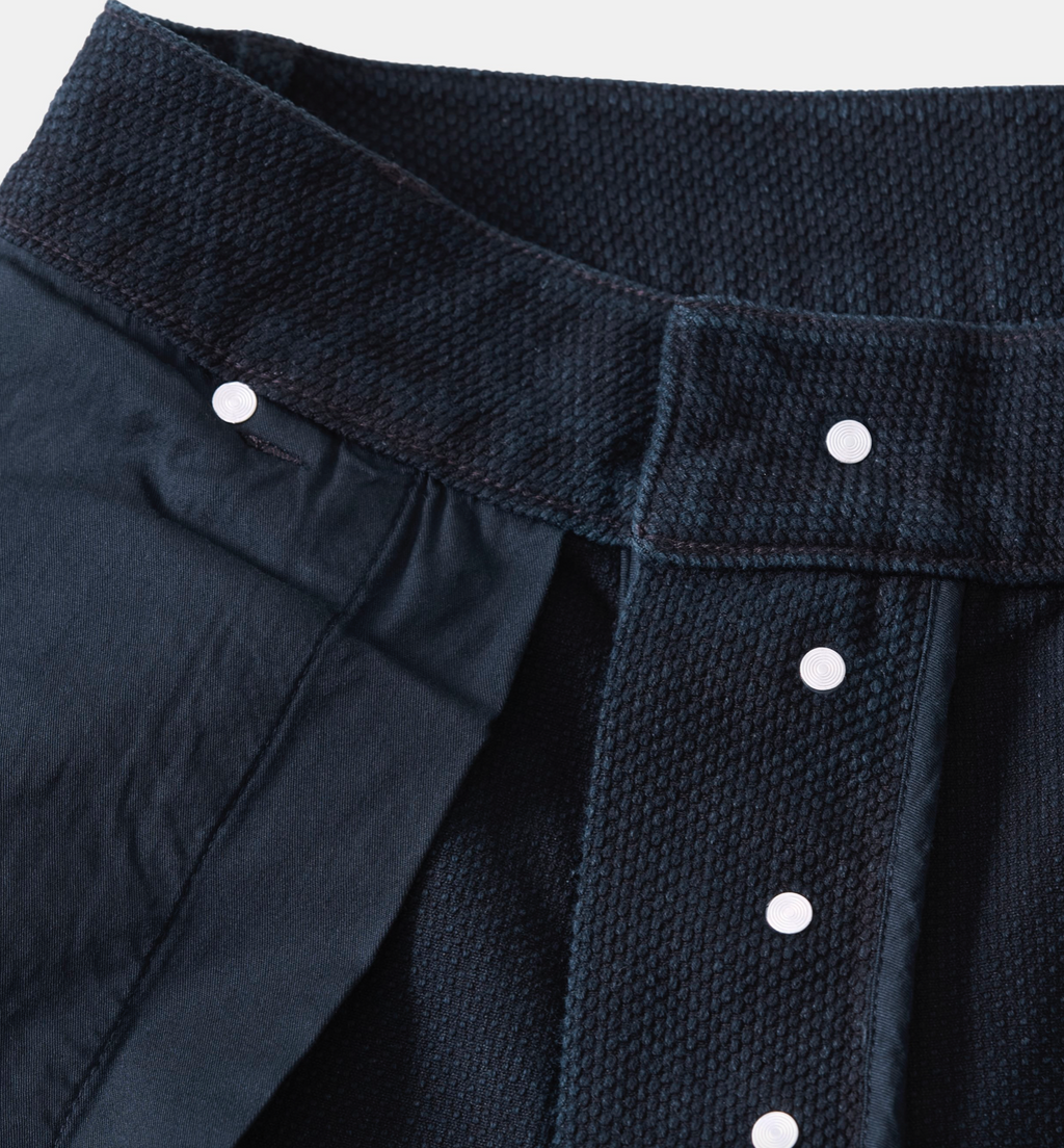 HELD IN FORM - Kuzushi 5 Pocket Pant - Woven Sashiko Overdyed Natural Indigo - Tempo
