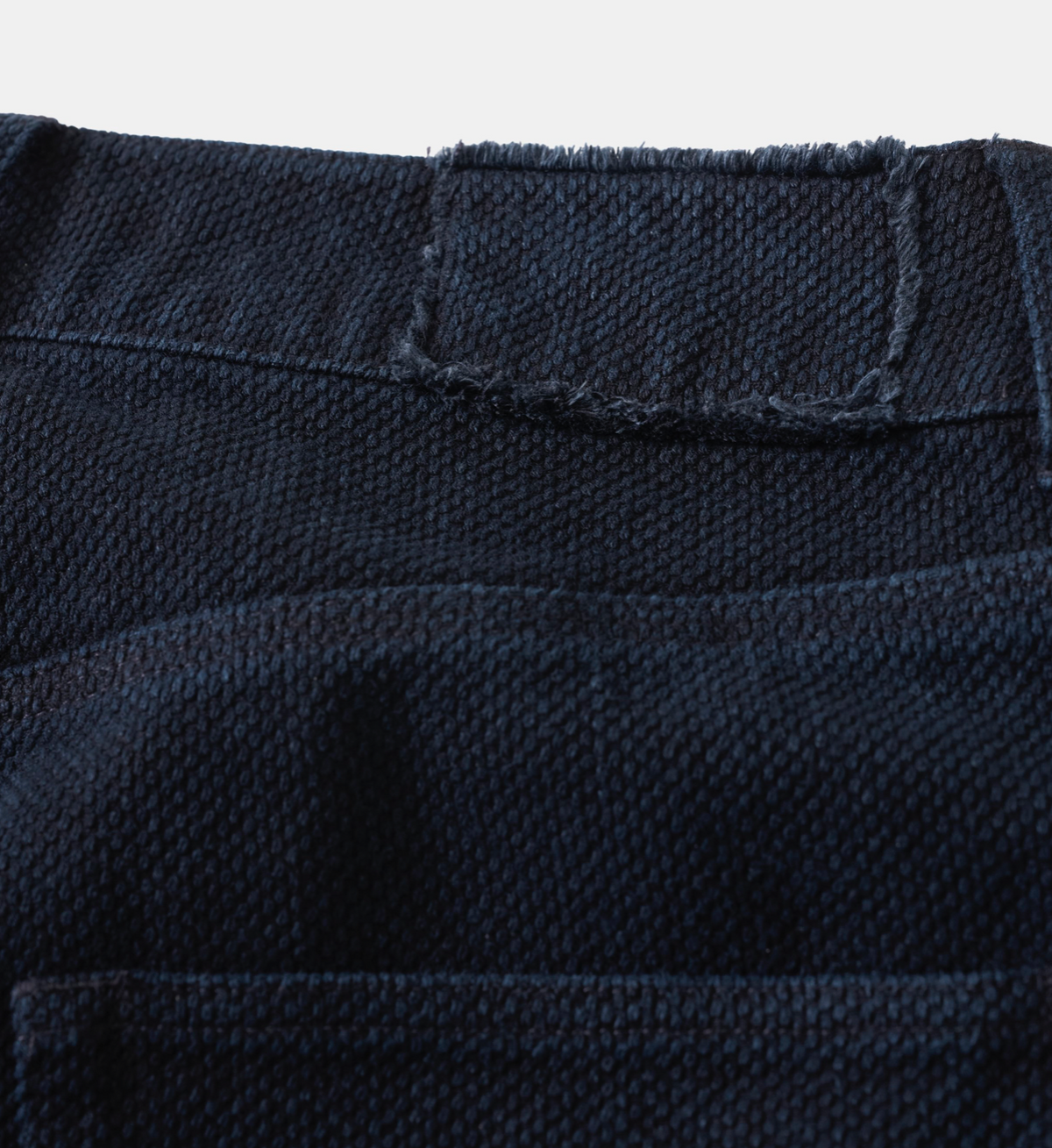 HELD IN FORM - Kuzushi 5 Pocket Pant - Woven Sashiko Overdyed Natural Indigo - Tempo