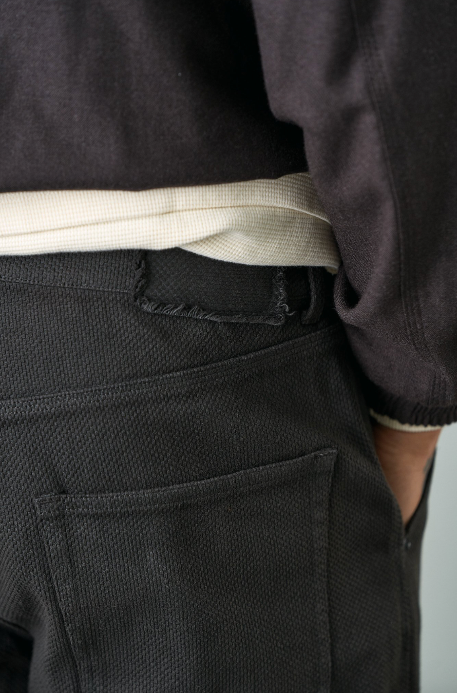 HELD IN FORM - Kuzushi 5 Pocket Pant - Woven Sashiko Espresso - Tempo