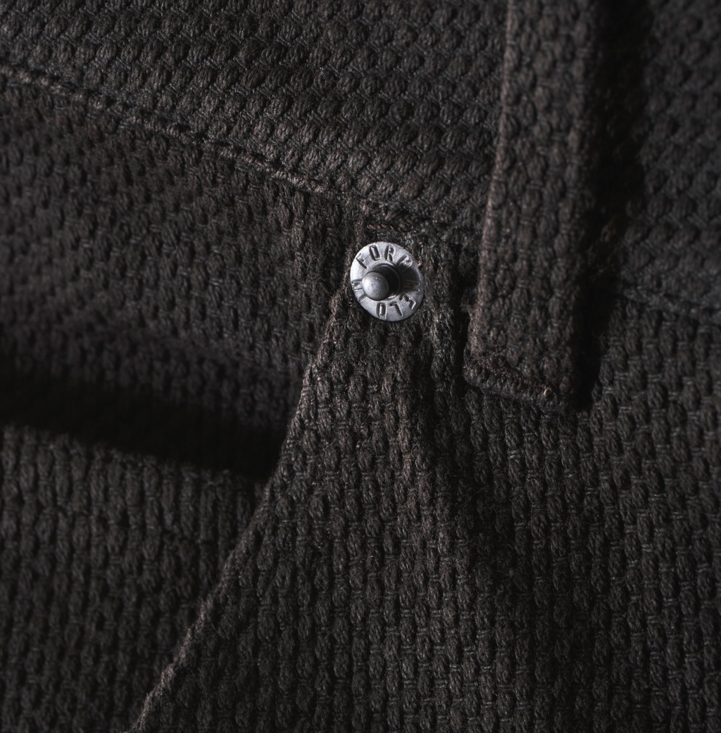 HELD IN FORM - Kuzushi 5 Pocket Pant - Woven Sashiko Espresso - Tempo