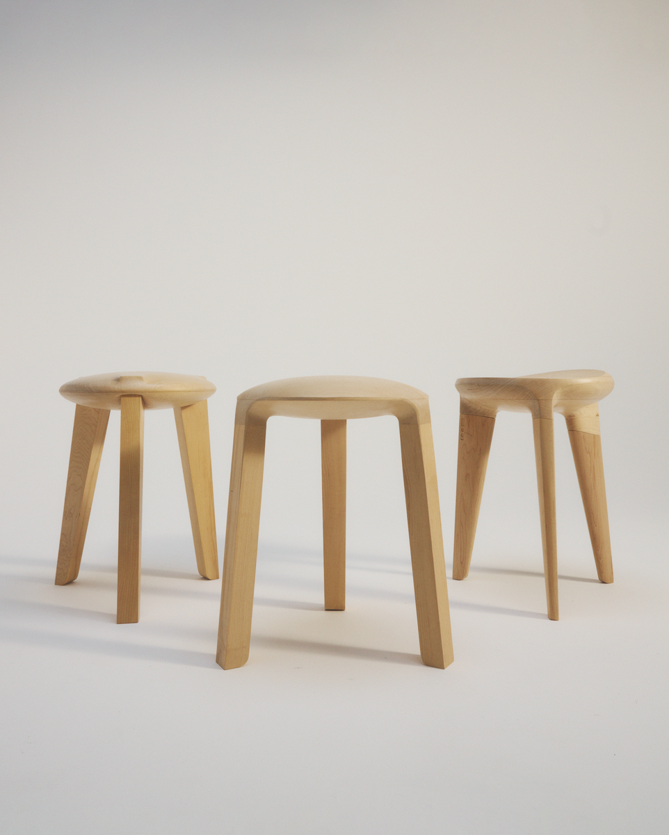 TOMAYA. - SAMPLE | Daejo II Solid Ash Stool - Tempo