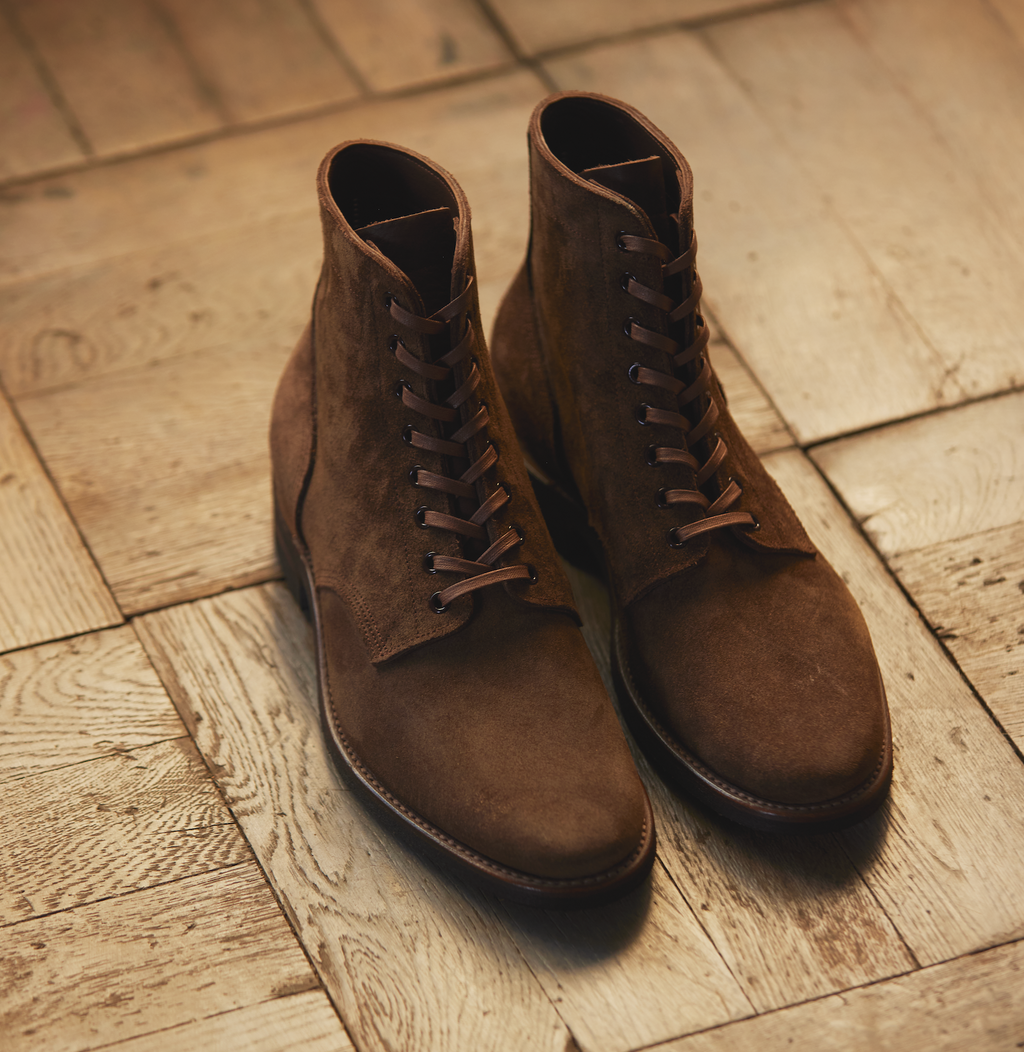 BROTHER BRIDGE - ESCAPE II Service Boots in Chestnut Brown Nakamura Chinnosuke Shote Roughout Cowhide - Tempo