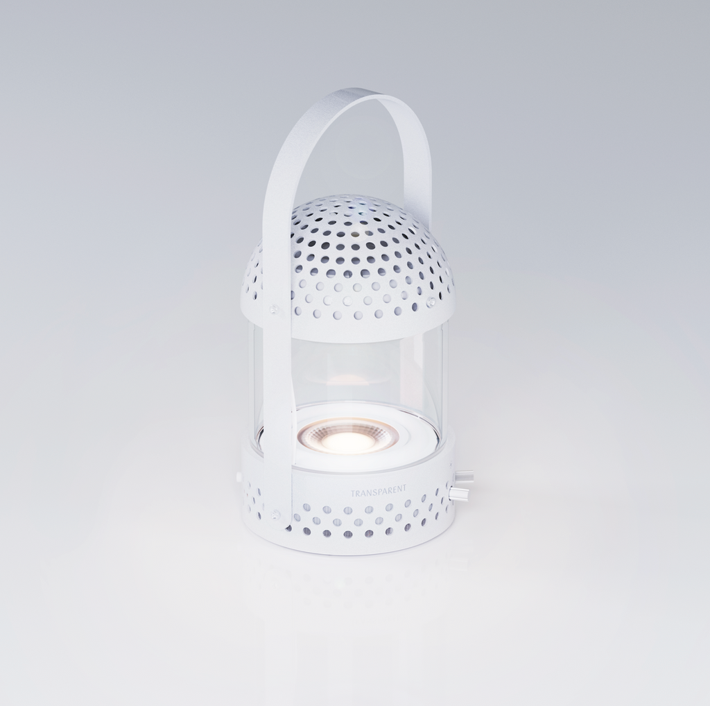 TRANSPARENT - Light Speaker in White - Tempo