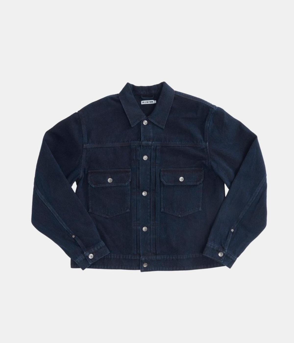 HELD IN FORM - Kuzushi Type II Jacket - Woven Sashiko Overdyed Natural Indigo - Tempo
