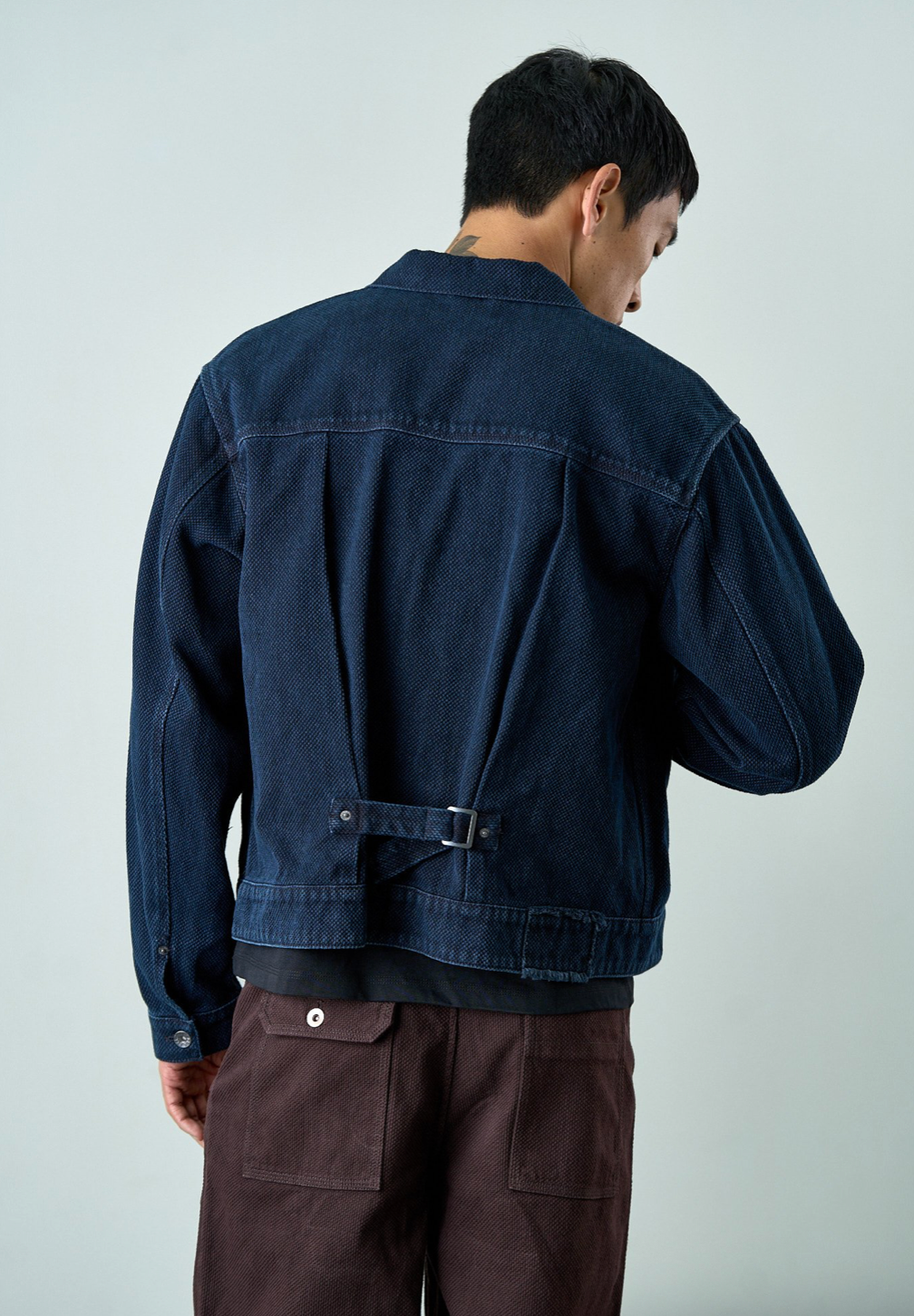 HELD IN FORM - Kuzushi Type II Jacket - Woven Sashiko Overdyed Natural Indigo - Tempo