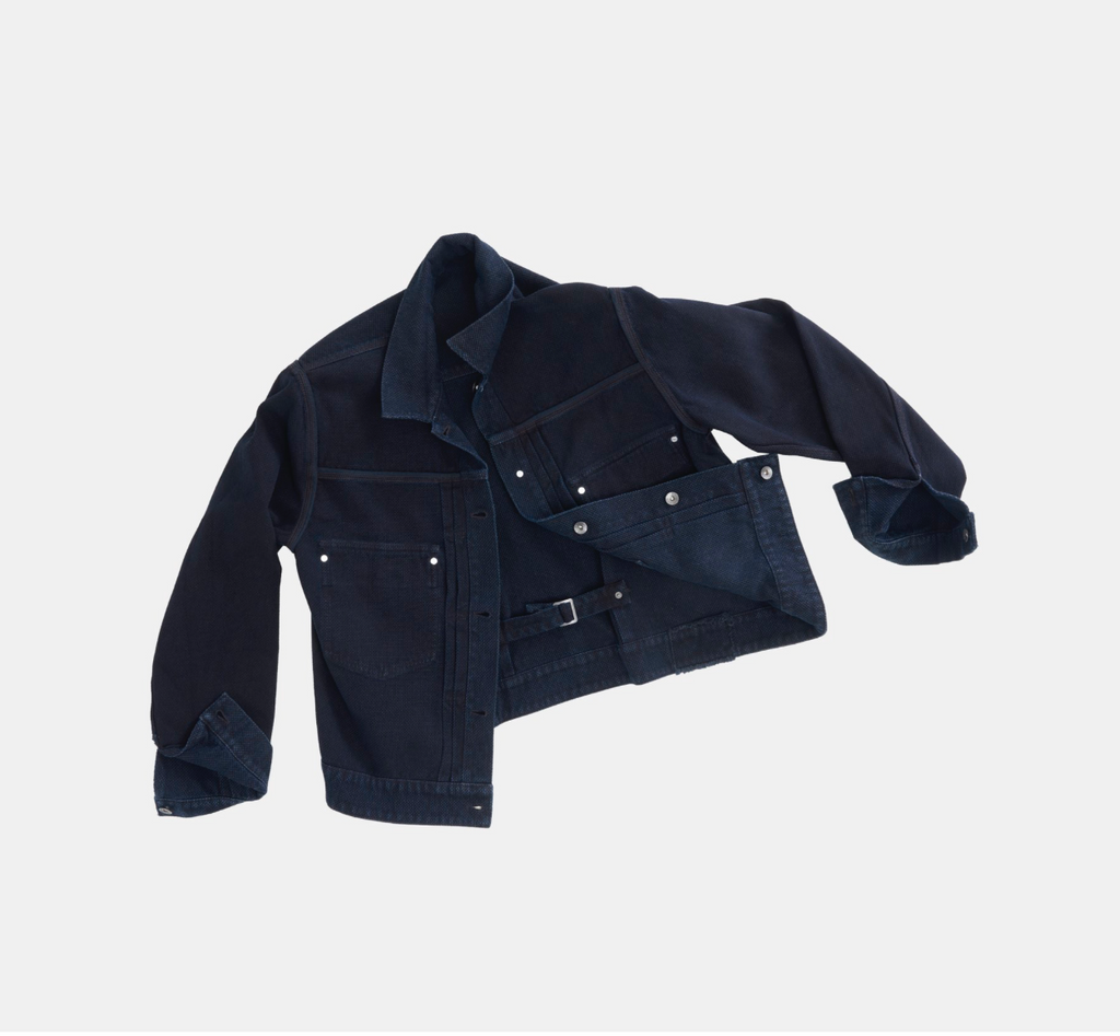 HELD IN FORM - Kuzushi Type II Jacket - Woven Sashiko Overdyed Natural Indigo - Tempo