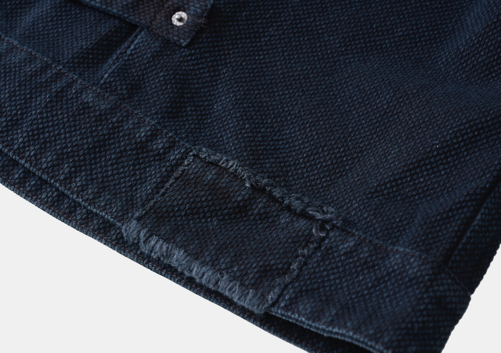 HELD IN FORM - Kuzushi Type II Jacket - Woven Sashiko Overdyed Natural Indigo - Tempo