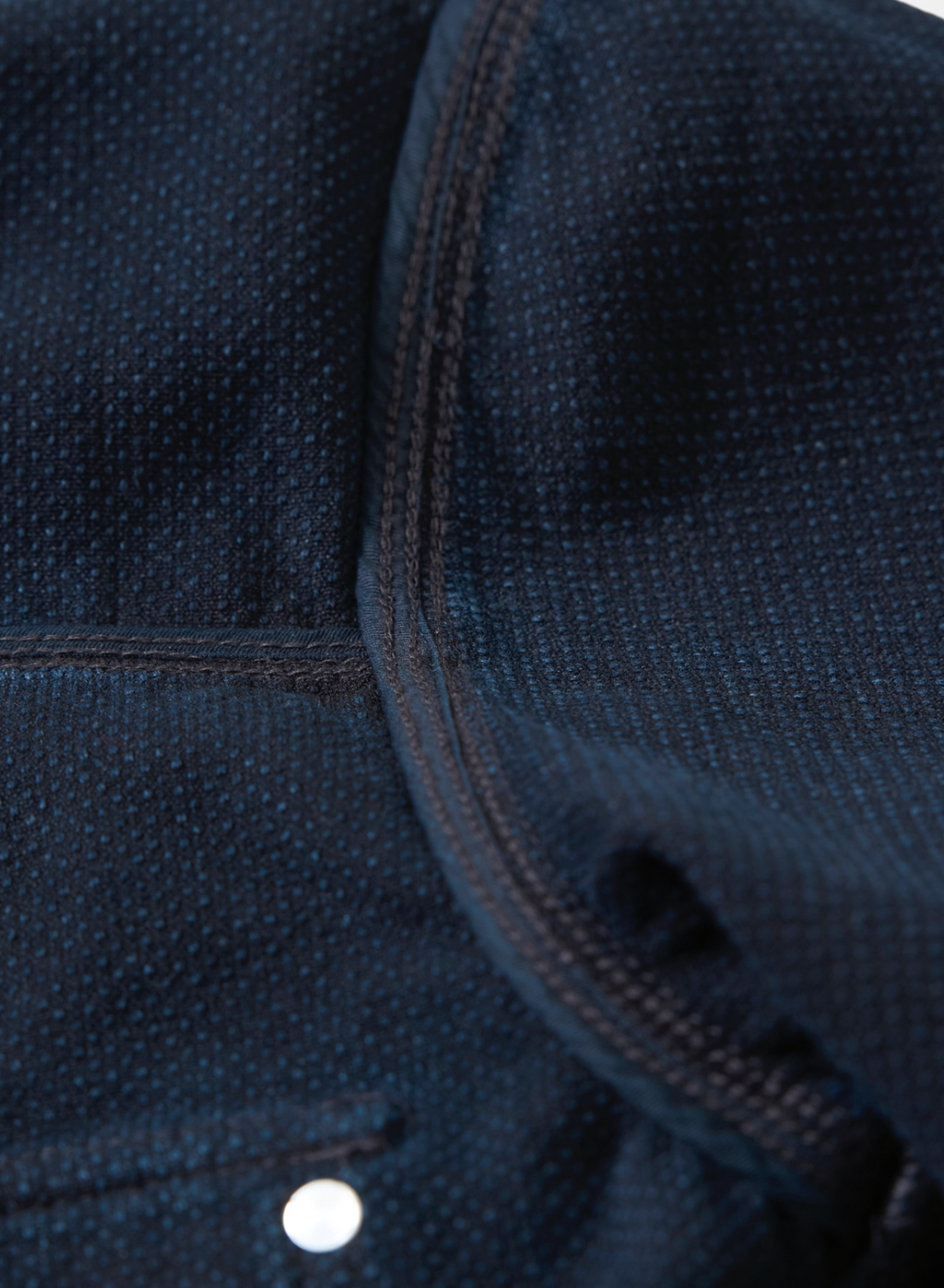 HELD IN FORM - Kuzushi Type II Jacket - Woven Sashiko Overdyed Natural Indigo - Tempo