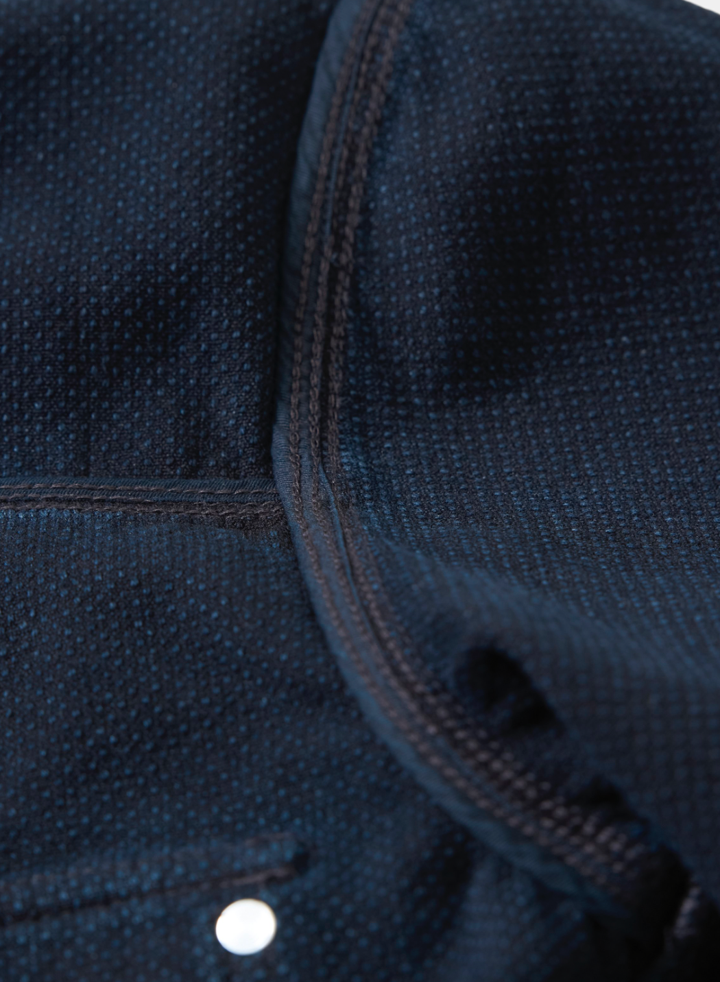 HELD IN FORM - Kuzushi Type II Jacket - Woven Sashiko Overdyed Natural Indigo - Tempo