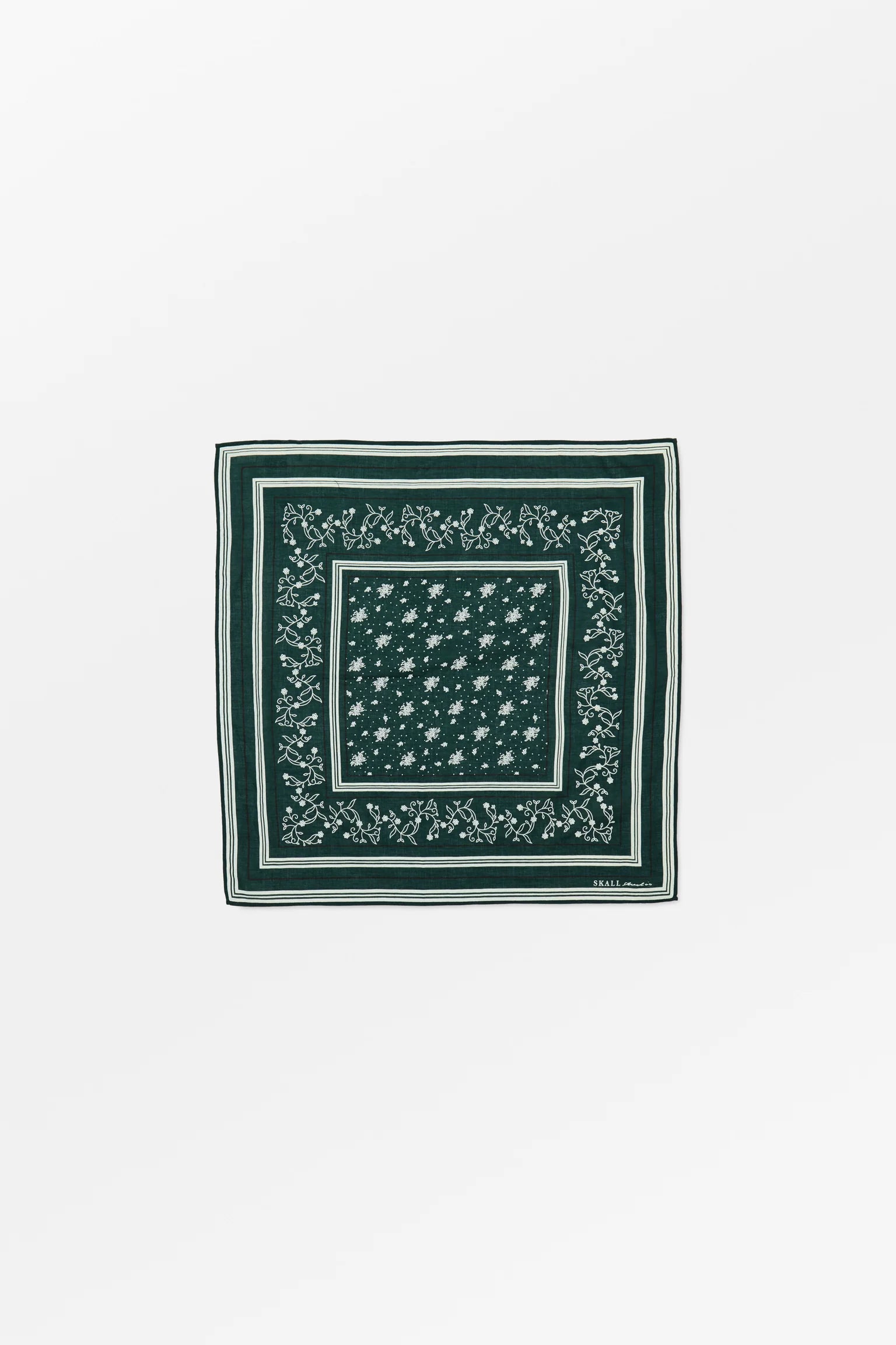 SKALL STUDIO - Skall Organic Cotton Classic Scarf 55x55 in Pine Green - Tempo