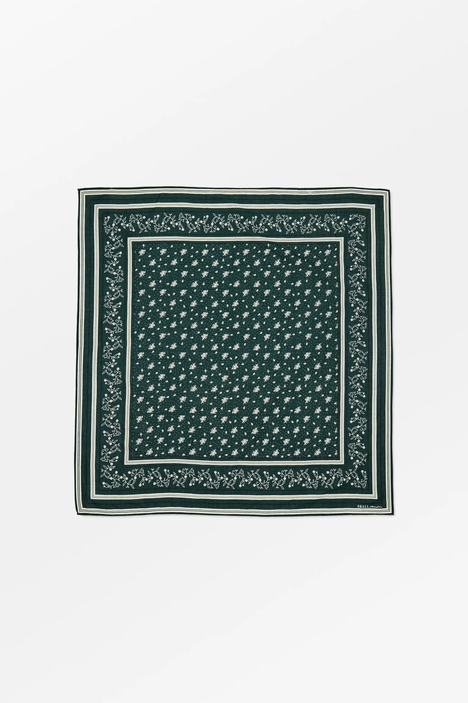 SKALL STUDIO - Skall Organic Cotton Classic Scarf 90x90 in Pine Green - Tempo