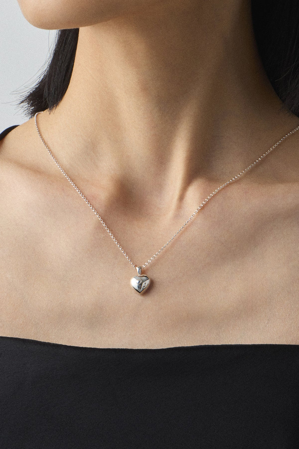 COLDFRAME - Handcrafted 925 Silver Very Vintage Heart Pendant Necklace - Tempo