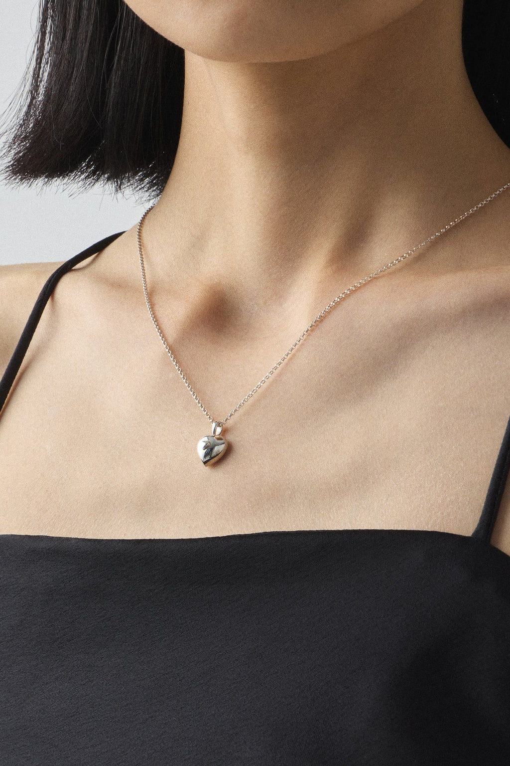 COLDFRAME - Handcrafted 925 Silver Very Vintage Heart Pendant Necklace - Tempo