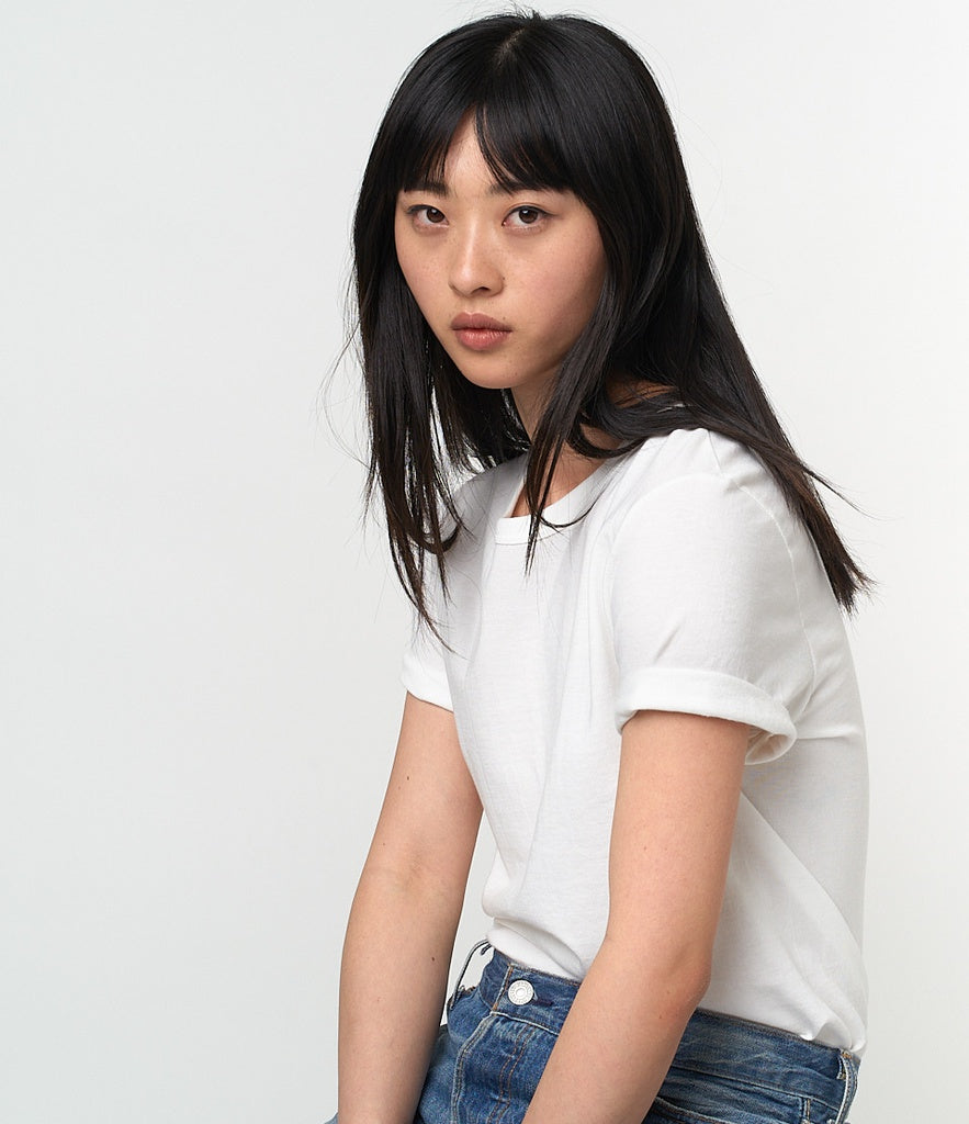 MERZ B. SCHWANEN - THE ORIGINALS | 1950s Loopwheeled T-shirt 4.6oz Classic Fit in White - Tempo