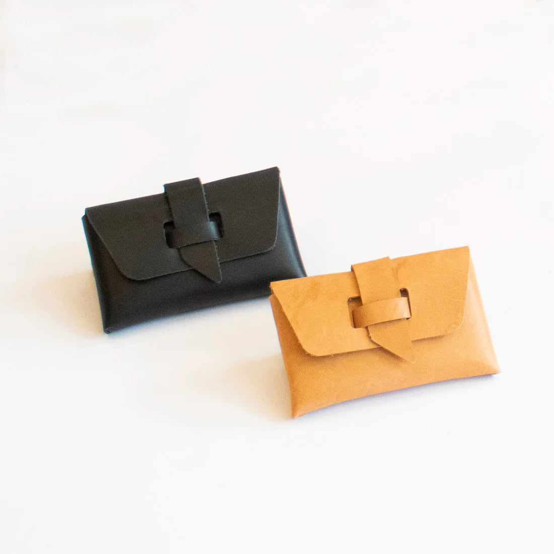The Card Case / Coin Pouch | Vegetable Tanned Leather | Black