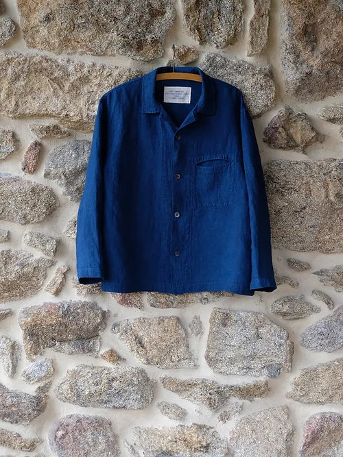 Hemp Long-Sleeve Shirt | Organic Indigo Hand-Dyed - Tempo