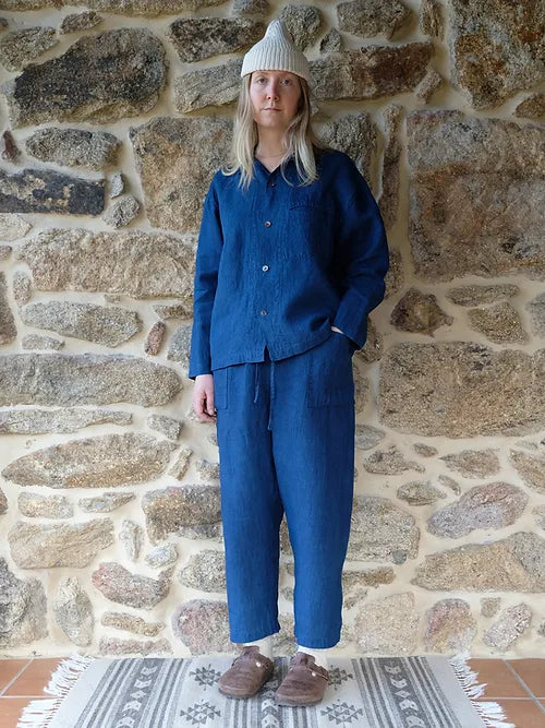 Hemp Easy Trousers | Organic Indigo Hand-dyed - Tempo