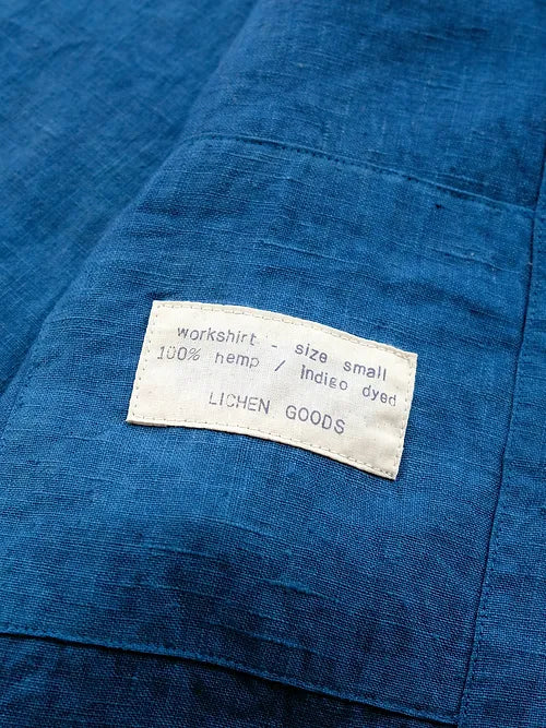 Hemp Short-sleeve Shirt | Organic Indigo Hand-dyed - Tempo