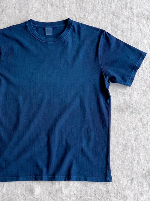 Cotton T-Shirt | Organic Indigo Hand-dyed
