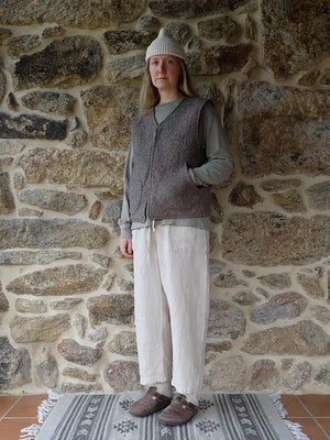 Liner Vest | Handmade Natural Wool Felt