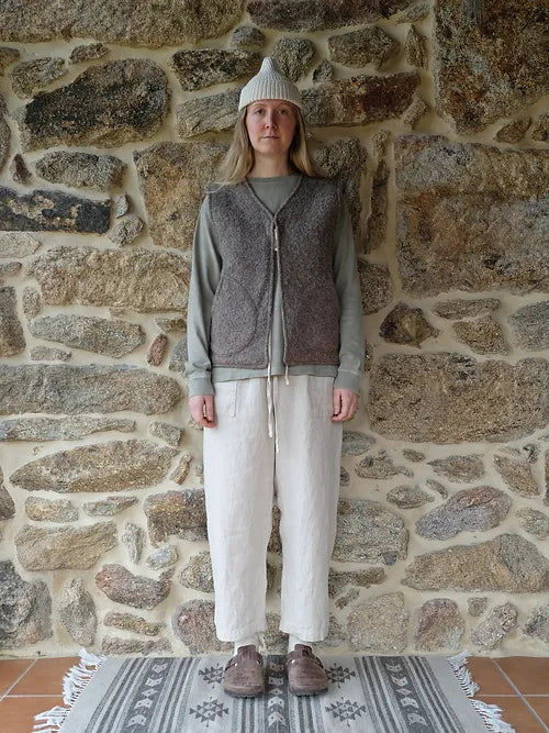 Un-Dyed Raw Hemp Easy Trousers - Tempo