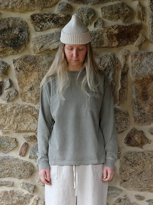 Cotton Long-sleeve T-Shirt | Myrobalan & Iron Hand-dyed - Tempo