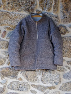 Half-Zip Pullover | Handmade Natural Wool Felt - Tempo