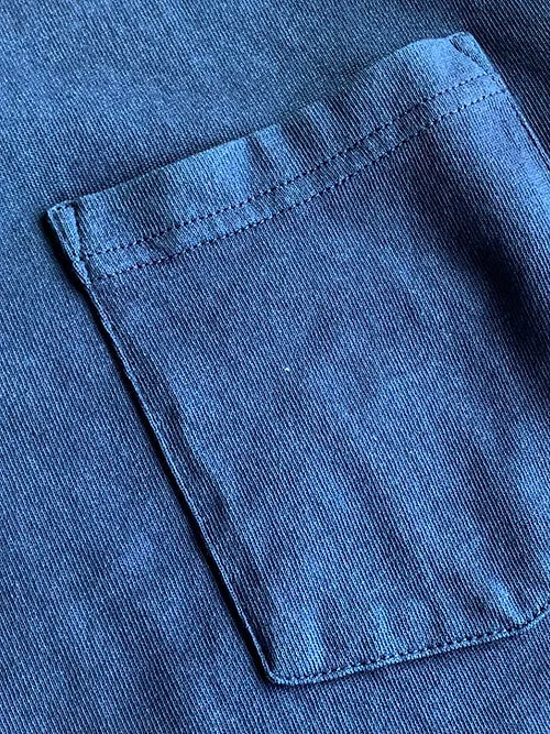 Cotton Long-sleeve T-Shirt | Organic Indigo Hand-dyed - Tempo