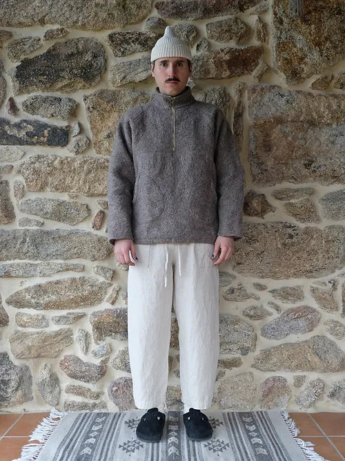 Un-Dyed Raw Hemp Easy Trousers - Tempo