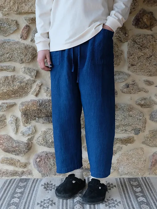 Hemp Easy Trousers | Organic Indigo Hand-dyed - Tempo