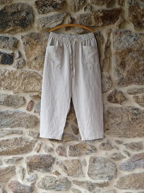 Un-Dyed Raw Hemp Easy Trousers