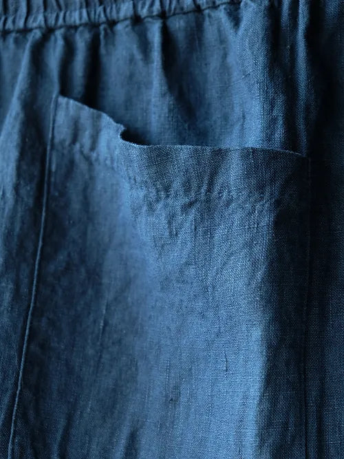Hemp Easy Trousers | Organic Indigo Hand-dyed - Tempo