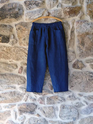 Hemp Easy Trousers | Organic Indigo Hand-dyed - Tempo