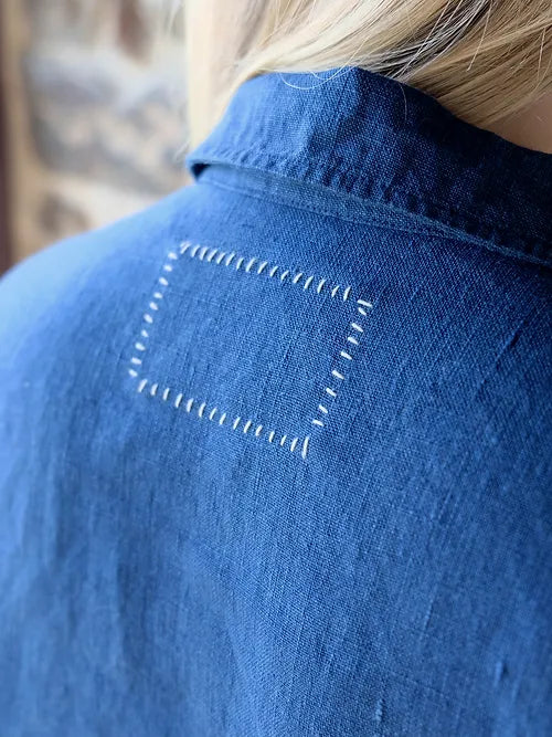 Hemp Long-Sleeve Shirt | Organic Indigo Hand-Dyed - Tempo